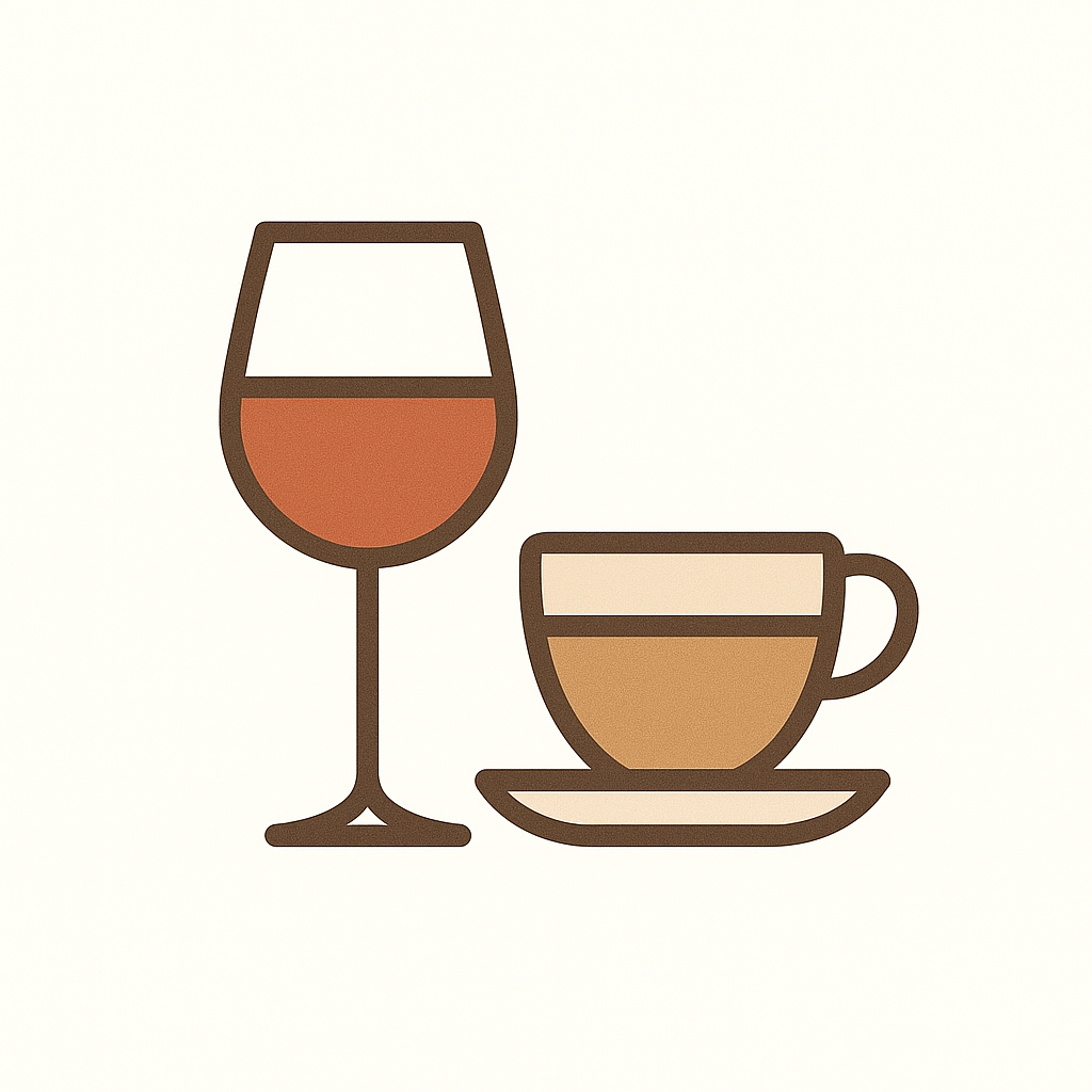 Vinos, café e infusiones